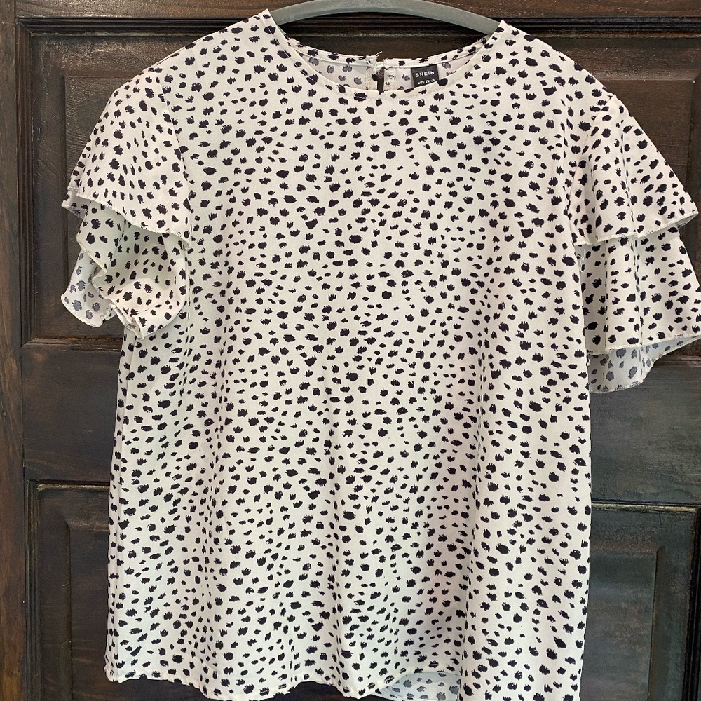 Dalmatian print blouse